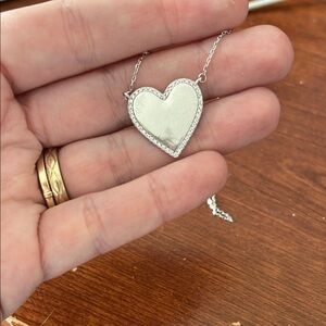 Melinda Maria Silver Heart Pendant Necklace
